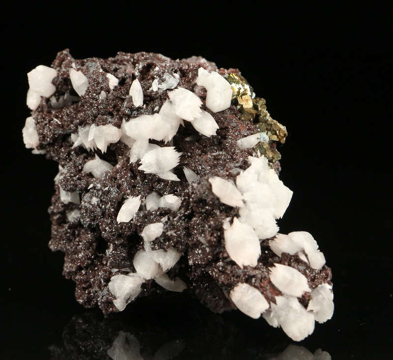 Calcite, Pyrite on Matrix,"N'Chwaning II Mine, Kalahari Manganese Field, Northern Cape, South Africa