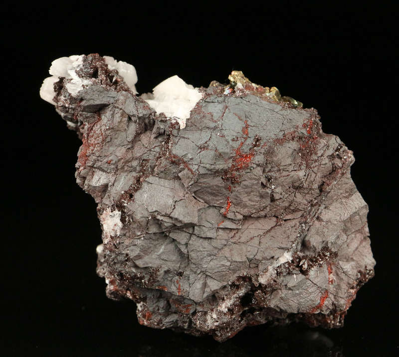 Calcite, Pyrite on Matrix,"N'Chwaning II Mine, Kalahari Manganese Field, Northern Cape, South Africa