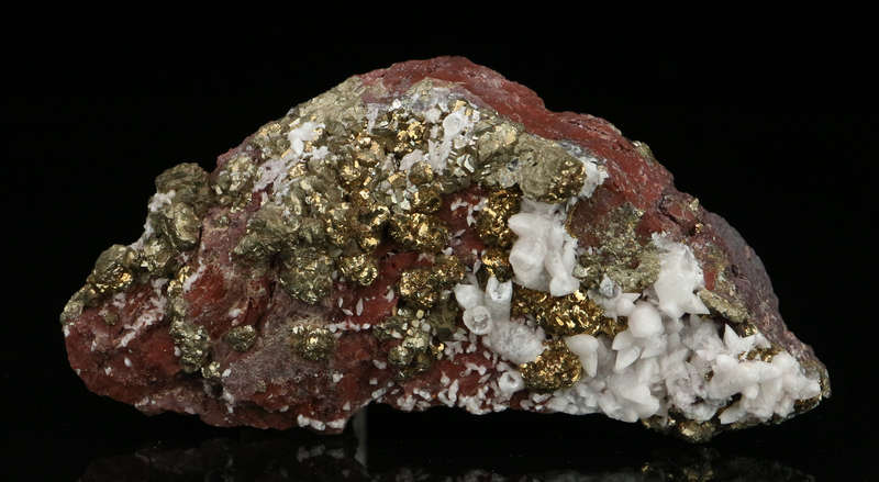 Calcite, Pyrite on Matrix,"N'Chwaning II Mine, Kalahari Manganese Field, Northern Cape, South Africa