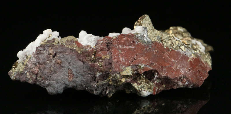 Calcite, Pyrite on Matrix,"N'Chwaning II Mine, Kalahari Manganese Field, Northern Cape, South Africa