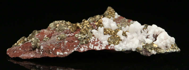 Calcite, Pyrite on Matrix,"N'Chwaning II Mine, Kalahari Manganese Field, Northern Cape, South Africa