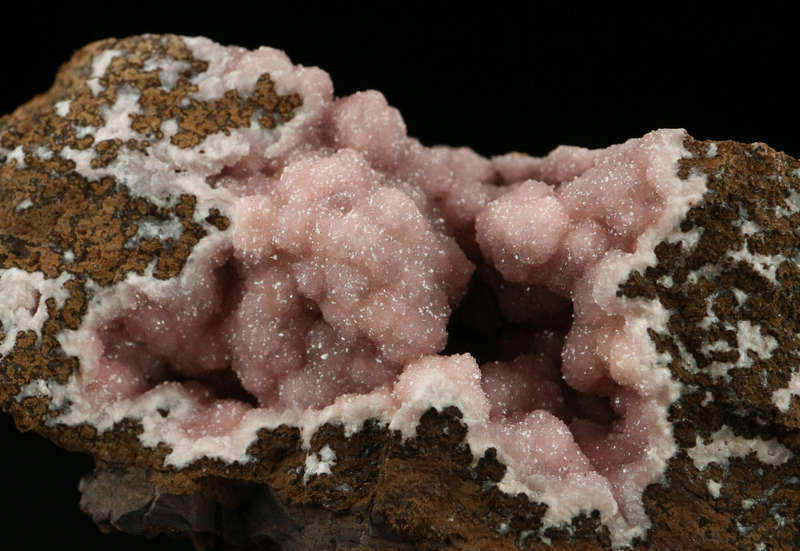 Rhodochrosite on Matrix,"N'Chwaning III Mine, Kalahari Manganese Field, Northern Cape, South Africa
