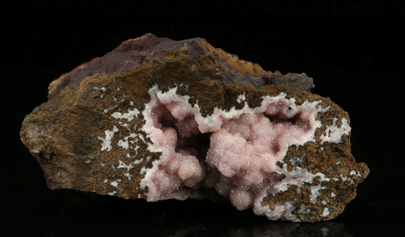 Rhodochrosite on Matrix,"N'Chwaning III Mine, Kalahari Manganese Field, Northern Cape, South Africa