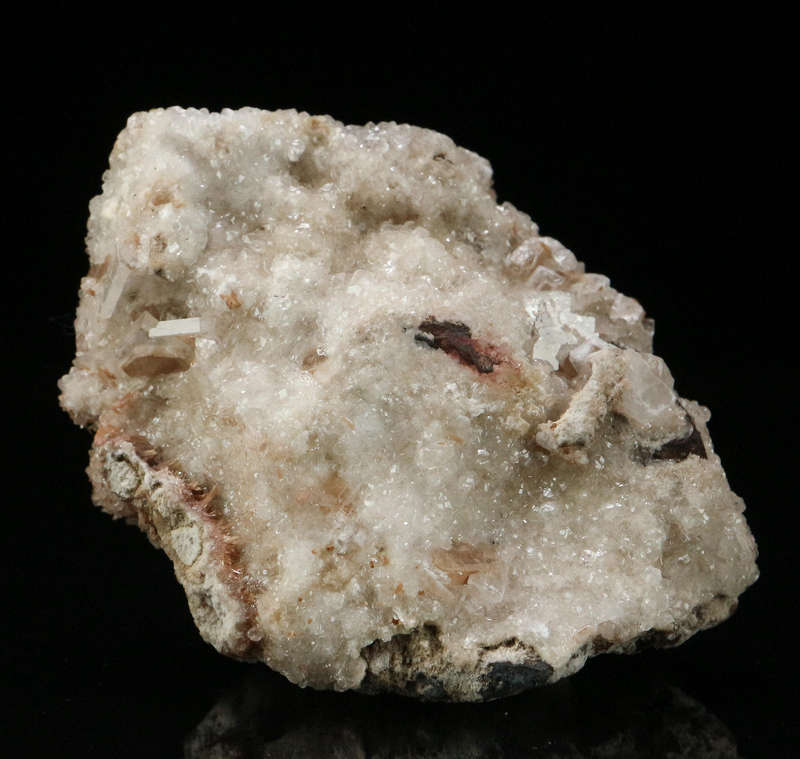 Inesite, Calcite on Matrix,"N'Chwaning II Mine, Kalahari Manganese Field, Northern Cape, South Afric
