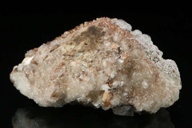 Inesite, Calcite on Matrix,"N'Chwaning II Mine, Kalahari Manganese Field, Northern Cape, South Afric