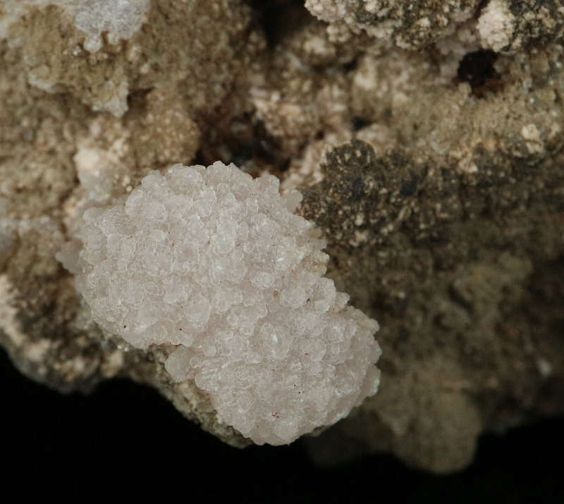 Calcite, Rhodochrosite on Matrix,"N'Chwaning II Mine, Kalahari Manganese Field, Northern Cape, South