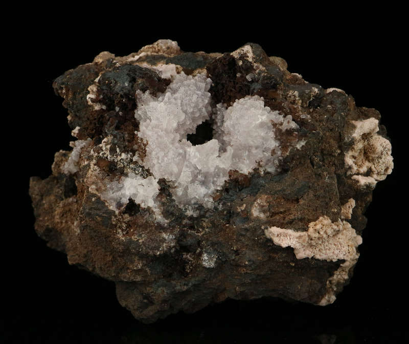 Calcite, Rhodochrosite on Matrix,"N'Chwaning II Mine, Kalahari Manganese Field, Northern Cape, South