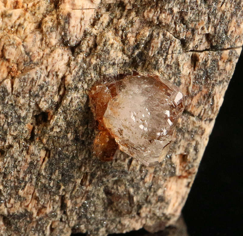 Topaz on Feldspar, Erongo Mnt, Erongo Region, Namibia.