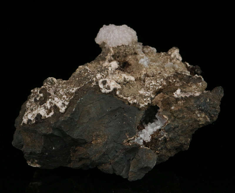 Calcite, Rhodochrosite on Matrix,"N'Chwaning II Mine, Kalahari Manganese Field, Northern Cape, South