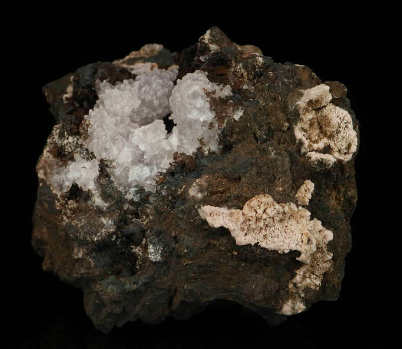 Calcite, Rhodochrosite on Matrix,"N'Chwaning II Mine, Kalahari Manganese Field, Northern Cape, South