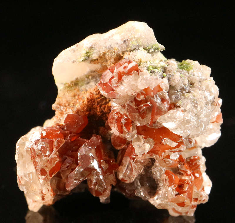 Cerussite on Matrix, Tsumeb Mine, Namibia