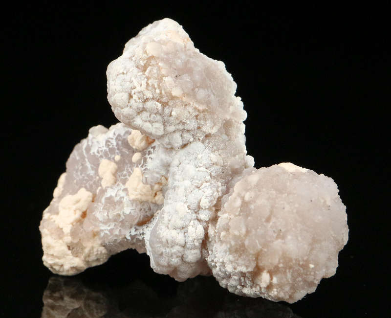 Calcite on Amethyst Quartz Cluster,"N'Chwaning III Mine, Kalahari Manganese Field, Northern Cape, So