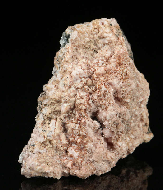 Manganite on Rhodochrosite,"N'Chwaning II Mine, Kalahari Manganese Field, Northern Cape, South Afric