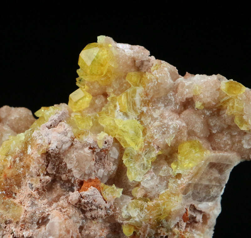 Ettringite, Calcite on Matrix,"N'Chwaning II Mine, Kalahari Manganese Field, Northern Cape, South Af