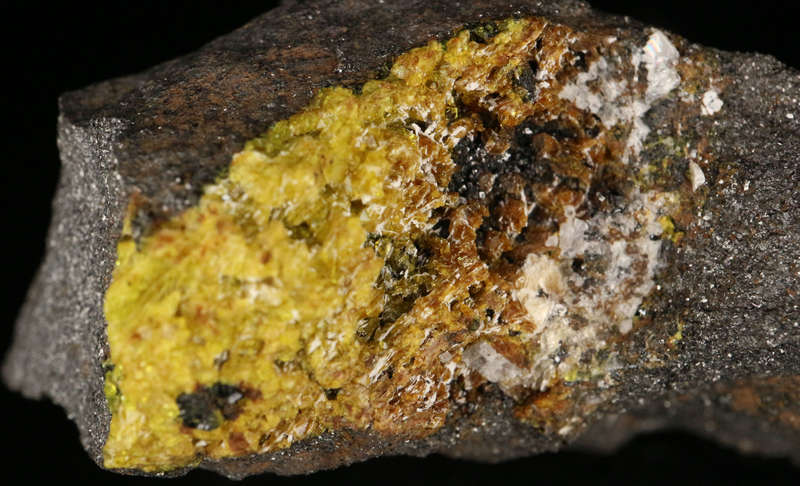 Ettringite on Matrix, "N'Chwaning II Mine, Kalahari Manganese Field, Northern Cape, South Africa "