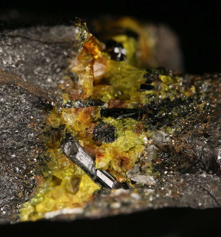 Ettringite on Matrix, "N'Chwaning II Mine, Kalahari Manganese Field, Northern Cape, South Africa "