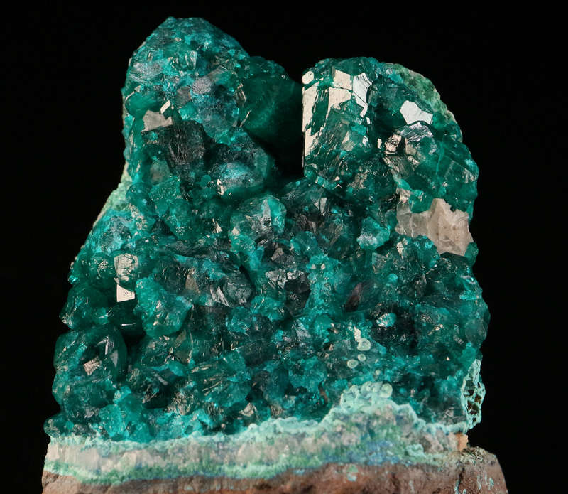 Dioptase on Matrix, Tantara Mine, DRC