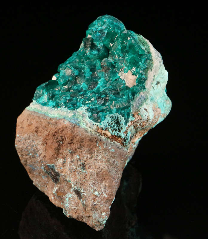 Dioptase on Matrix, Tantara Mine, DRC