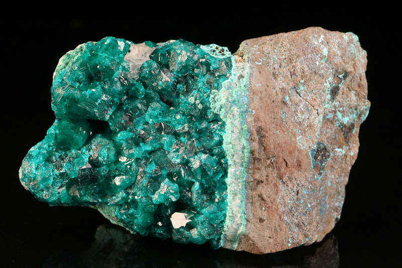 Dioptase on Matrix, Tantara Mine, DRC