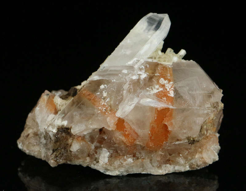 Thaumasite on Calcite"N'Chwaning II Mine, Kalahari Manganese, Field, Northern Cape, South Africa "