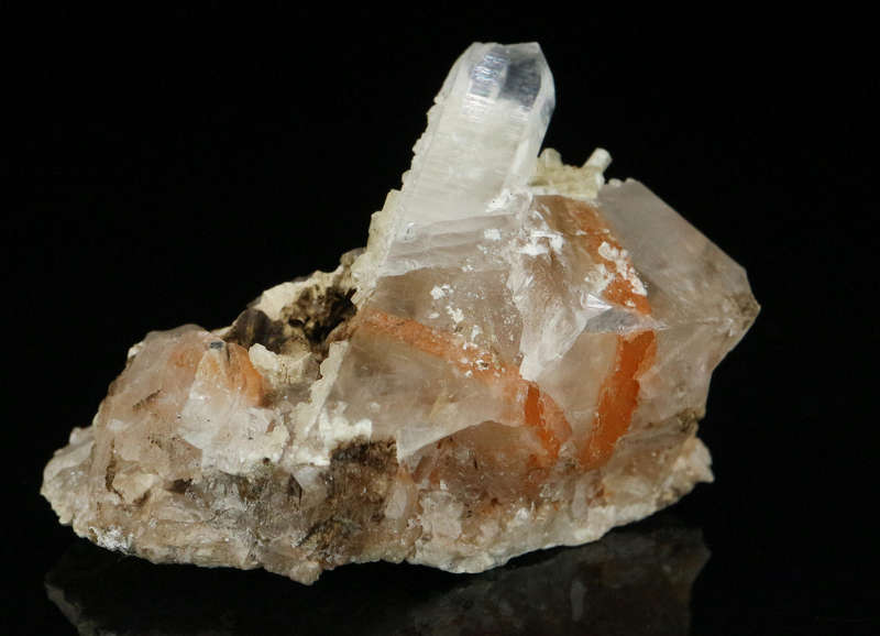 Thaumasite on Calcite"N'Chwaning II Mine, Kalahari Manganese, Field, Northern Cape, South Africa "