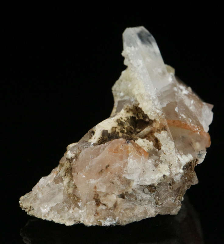 Thaumasite on Calcite"N'Chwaning II Mine, Kalahari Manganese, Field, Northern Cape, South Africa "