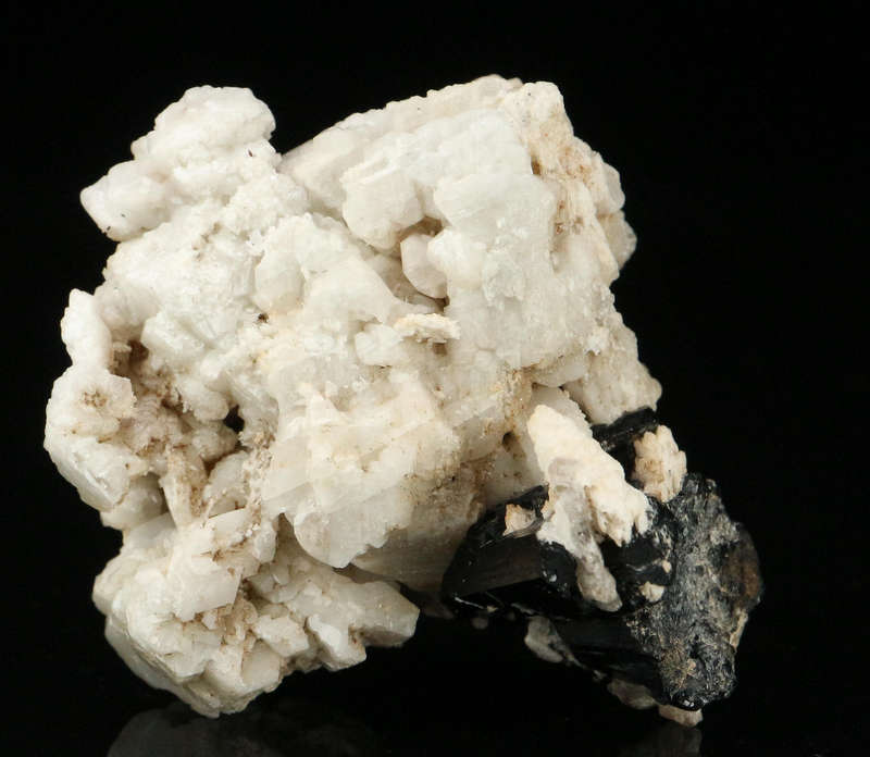 Schorl on Feldspar, Erongo Mnt Region, Namibia