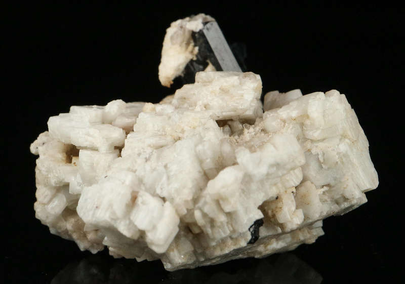 Schorl on Feldspar, Erongo Mnt Region, Namibia