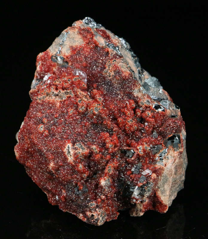 Andradite on Hematite on Matrix,"N'Chwaning II Mine, Kalahari Manganese Field, Northern Cape, South