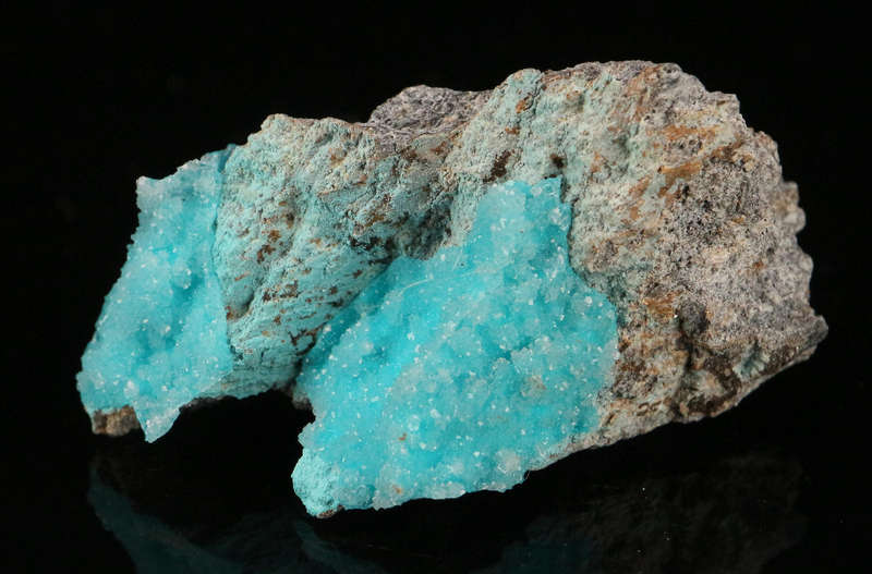 Quartz on Chrysocolla, Skorpion Mine, Karas Region, Namibia