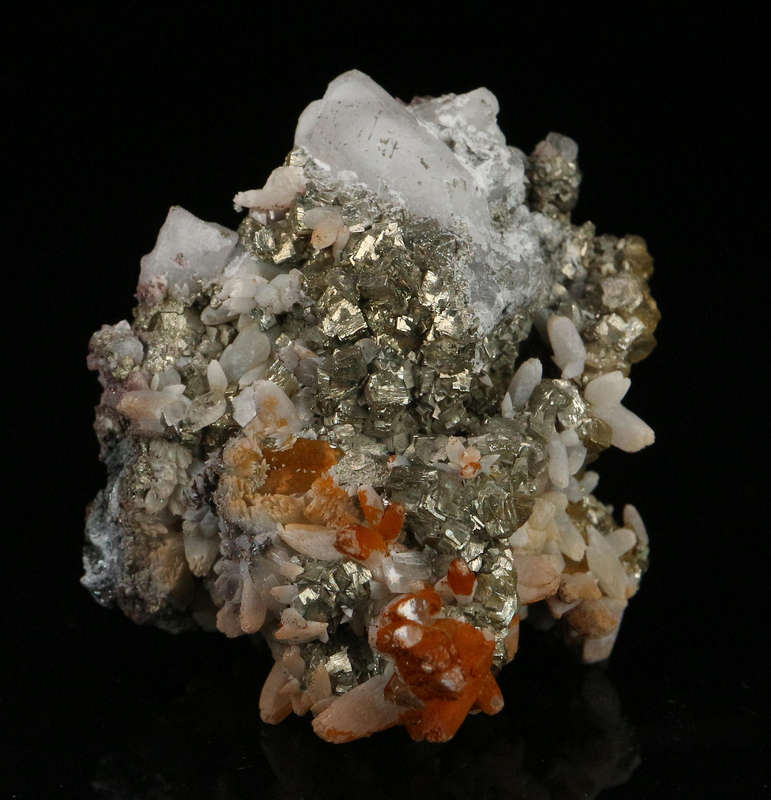 Specularite on Quartz, Pyrite"N'Chwaning II Mine, Kalahari Manganese Field, Northern Cape, South Af