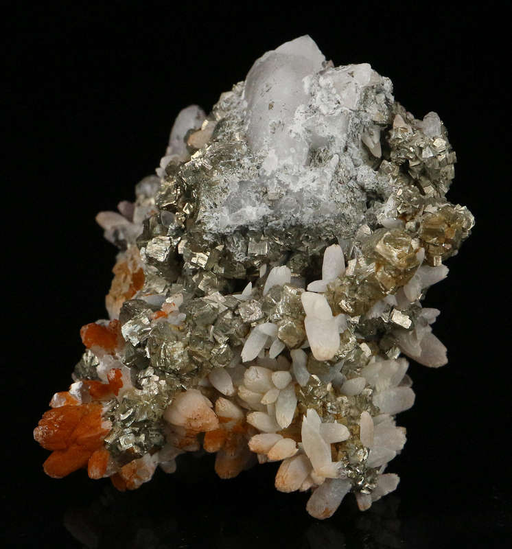 Specularite on Quartz, Pyrite"N'Chwaning II Mine, Kalahari Manganese Field, Northern Cape, South Af