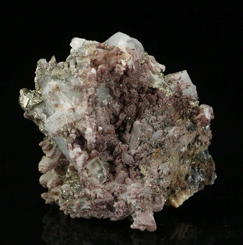 Specularite on Quartz, Pyrite"N'Chwaning II Mine, Kalahari Manganese Field, Northern Cape, South Af
