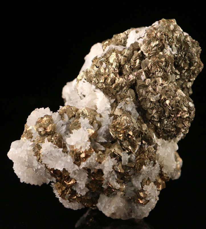 Calcite on Baryte on Pyrite, N'Chwaning II, Northern Cape, South Africa