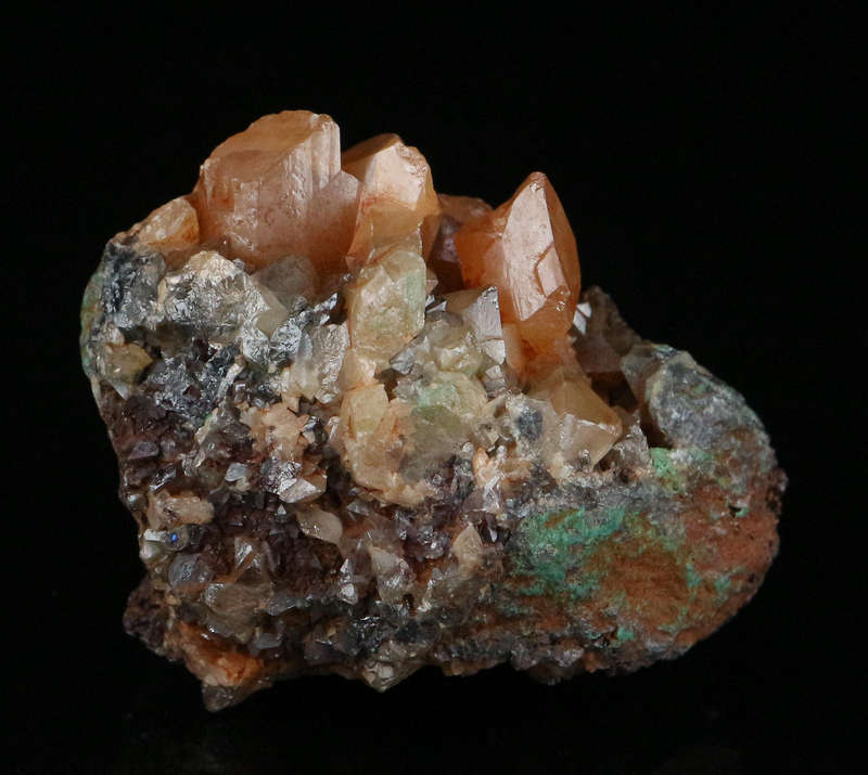 Wulfenite on Matrix, Tsumeb Mine, Namibia