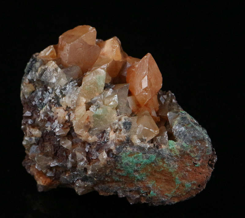 Wulfenite on Matrix, Tsumeb Mine, Namibia