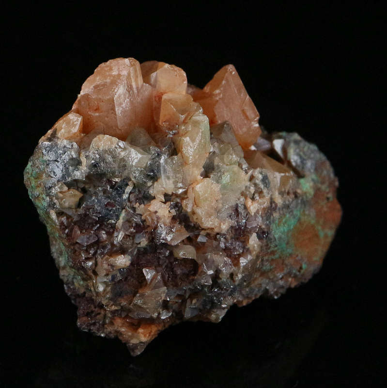 Wulfenite on Matrix, Tsumeb Mine, Namibia
