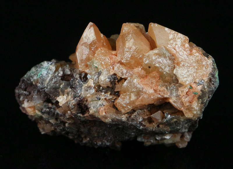 Wulfenite on Matrix, Tsumeb Mine, Namibia