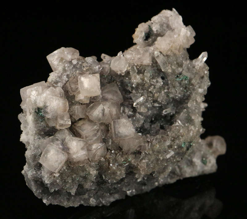 Smithsonite, Calcite on Matrix, Tsumeb Mine, Namibia