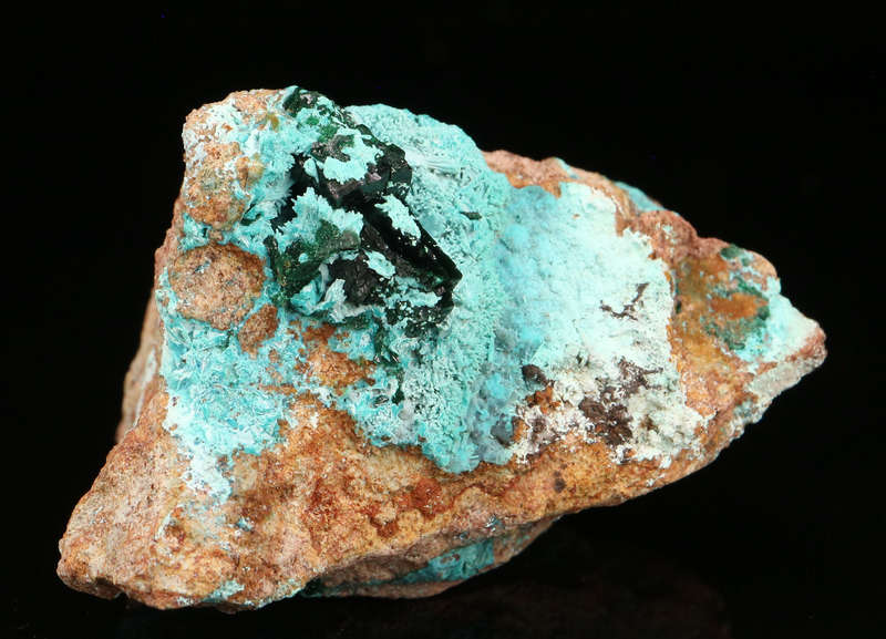 Malachite on Chrysocolla, Tenke Fungurume, DR Congo