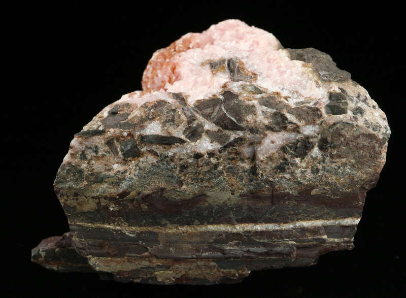 Rhodochrosite on Matrix,"N'Chwaning II Mine, Kalahari Manganese Field, Northern Cape, South Africa "