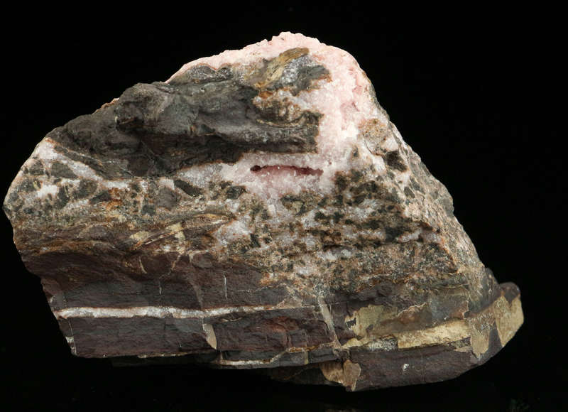 Rhodochrosite on Matrix,"N'Chwaning II Mine, Kalahari Manganese Field, Northern Cape, South Africa "
