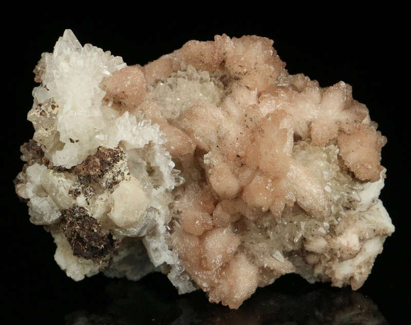 Calcite, Olmiite on Matrix,"N'Chwaning II Mine, Kalahari Manganese Field, Northern Cape, South Afric
