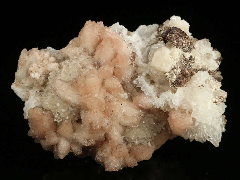 Calcite, Olmiite on Matrix,"N'Chwaning II Mine, Kalahari Manganese Field, Northern Cape, South Afric