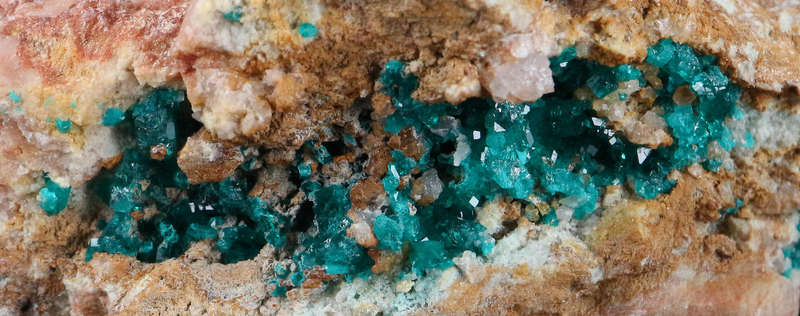 Dioptase on Matrix, Kaokoveld Region, Namibia