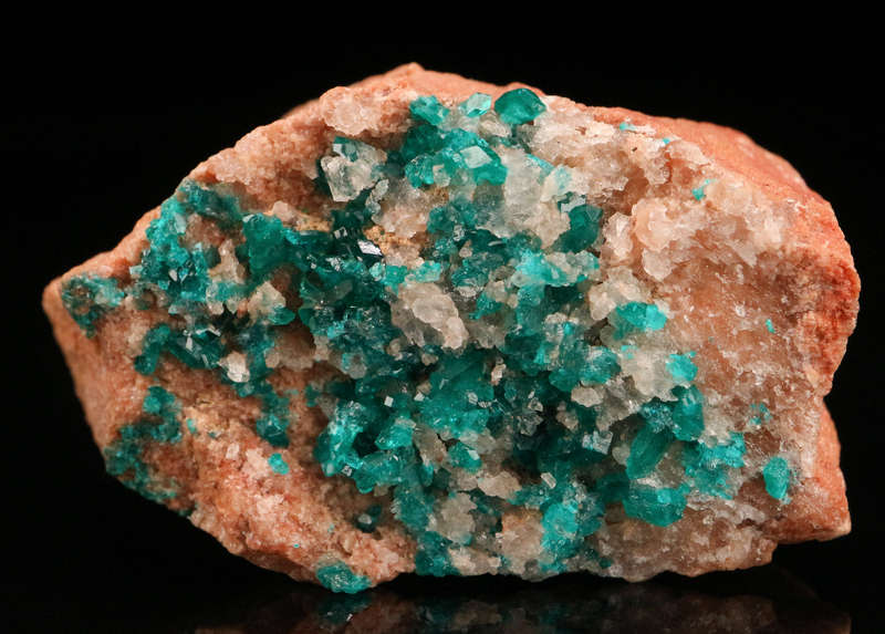 Dioptase on Matrix, Kaokoveld Region, Namibia