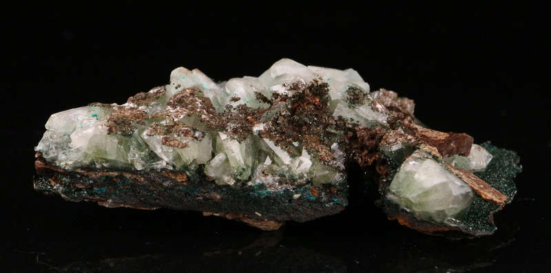 Malachite on Baryte on Matrix, Shangulowé Mine, Kambove, Haut-Katanga, DR Congo