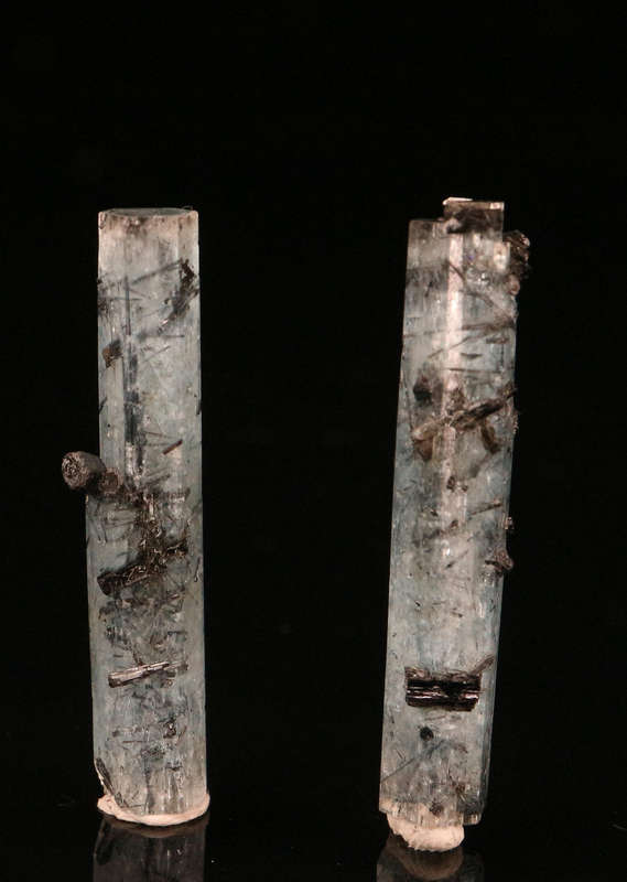Schorl on Aquamarine Pair, Erongo Mnt Region, Namibia