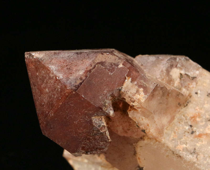 Red Hematite in Quartz Cluster, Orange River Area, Northern Cape, South Africa
