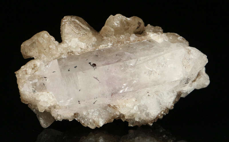 Calcite on Quartz, Gobobosebberge Mnt, Namibia